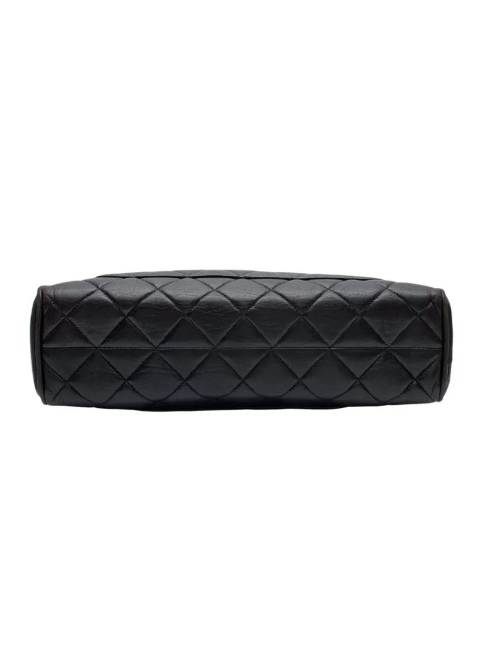 Chanel Lambskin Quilted Hand Bag CC Logo Bicolor